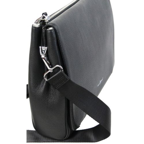 Мужская кожаная сумка мессенджер Dor. Flinger 0130HJ001 Черная