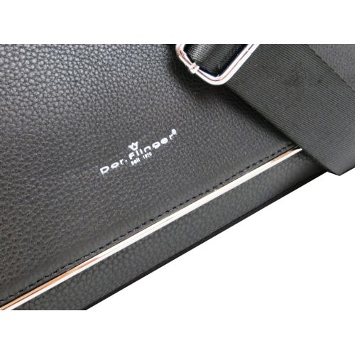Мужская кожаная сумка мессенджер Dor. Flinger 0130HJ001 Черная