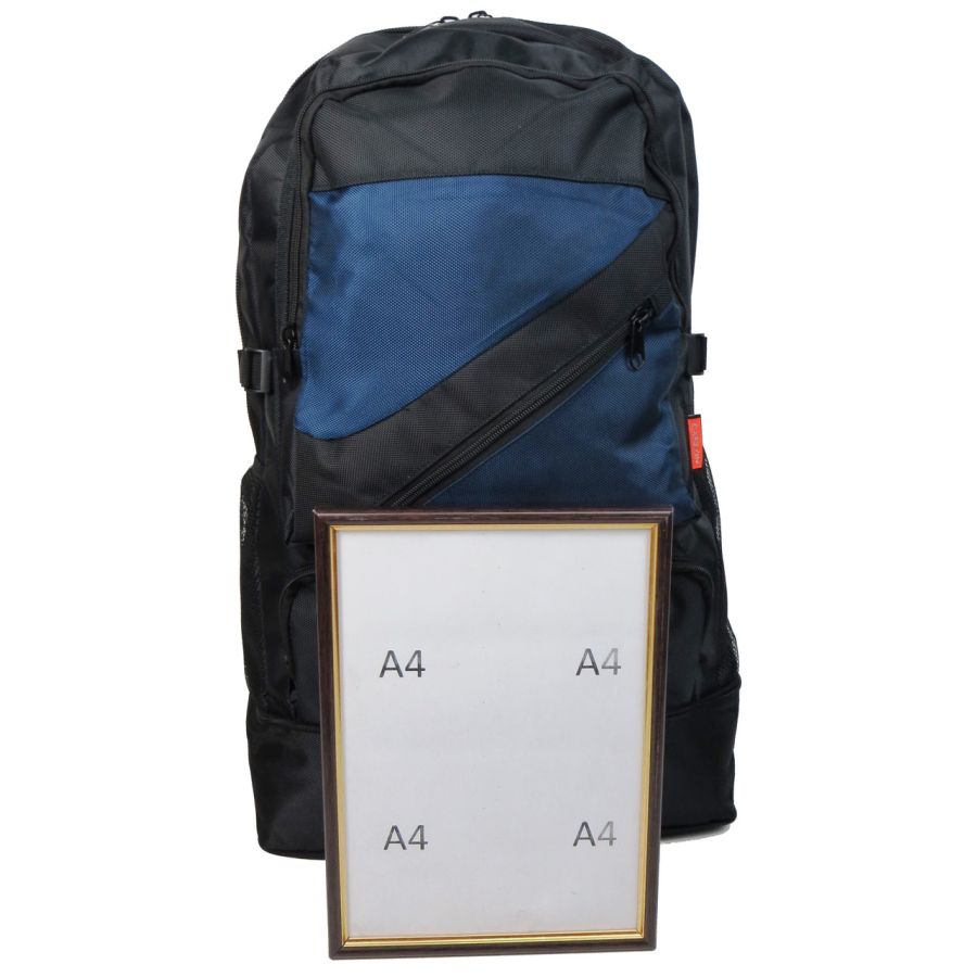 Рюкзак туристический с возможностью увеличения Caslon S9802 40L Черный с синим