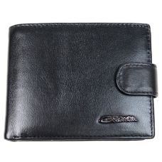 Компактный мужское кожаный бумажник, портмоне Giorgio Ferretti черный