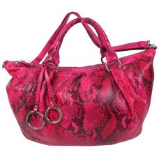 Женская сумка из натуральной кожи под рептилию Giorgio Ferretti M31357M24  Розовая