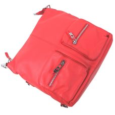 Женская кожаная сумка-рюкзак траснформер Giorgio Ferretti 0329Q34 Коралловая