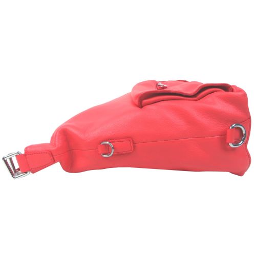 Женская кожаная сумка-рюкзак траснформер Giorgio Ferretti 0329Q34 Коралловая