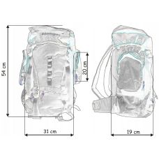 Легкий походный рюкзак Acamper TRSO-14 35L Серый с красным