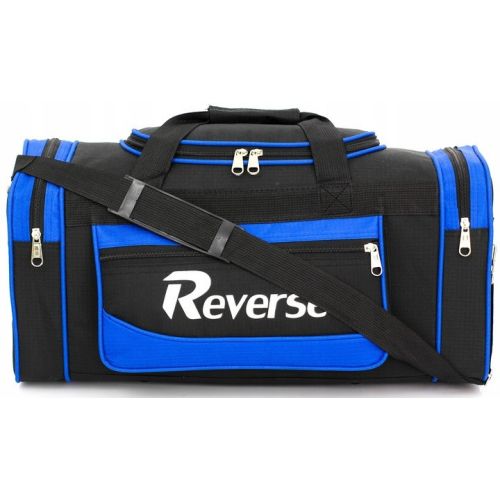 Дорожная сумка средний размер из кордуры 58L Reverse черная с синим