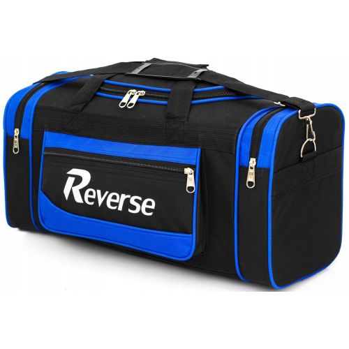 Дорожная сумка средний размер из кордуры 58L Reverse черная с синим