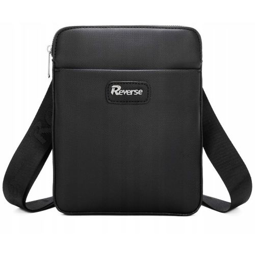 Мужская сумка наплечная сумка из эко кожи PU Reverse F581 Черная