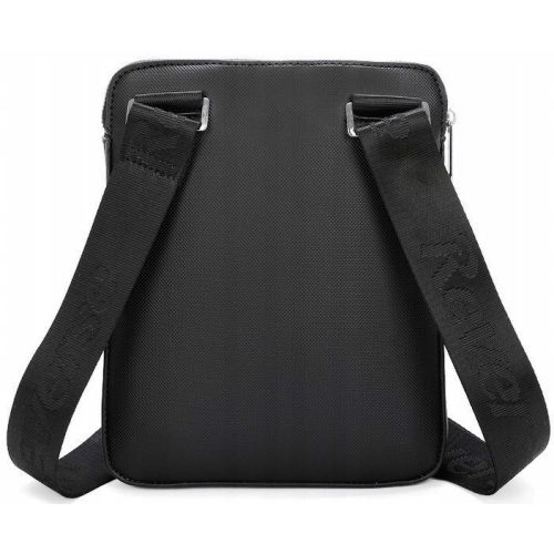 Мужская сумка наплечная сумка из эко кожи PU Reverse F581 Черная