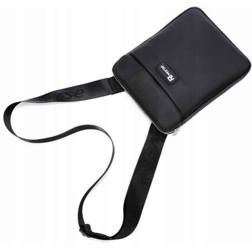 Мужская сумка наплечная сумка из эко кожи PU Reverse F581 Черная