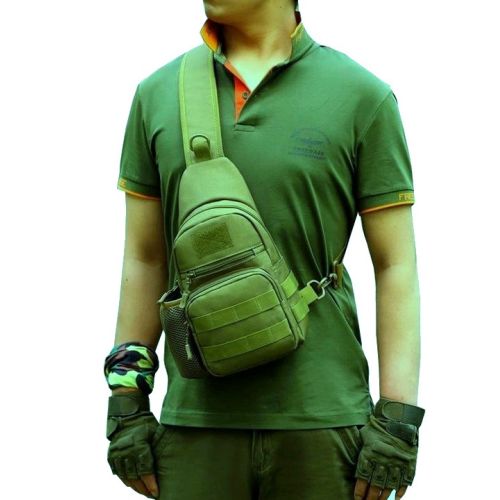 Тактическая армейская мужская сумка-слинг Nobrand 5904555954359 Хаки