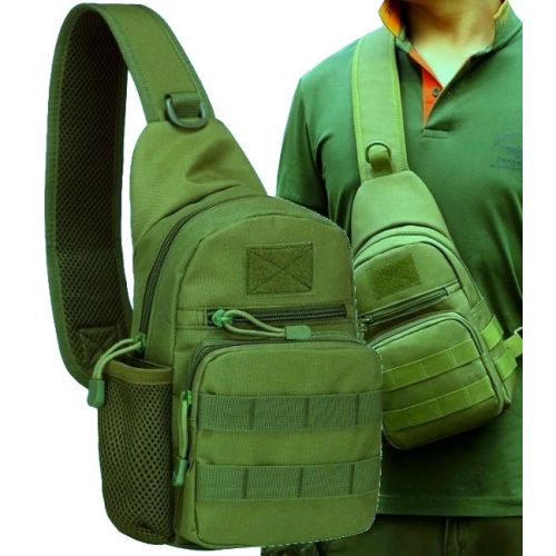 Тактическая армейская мужская сумка-слинг Nobrand 5904555954359 Хаки