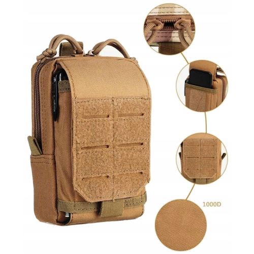 Подсумок тактический армейский для мобильного телефона Nobrand 5905204480298 Койот