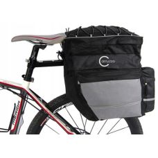 Велосипедная сумка на багажник велоштаны с дождевиком Carruzzo L34F 55L Черная 