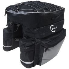 Велосипедная сумка на багажник велоштаны с дождевиком Carruzzo L34F 55L Черная 