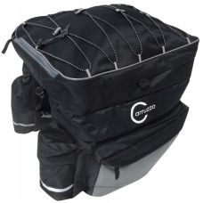 Велосипедная сумка на багажник велоштаны с дождевиком Carruzzo L34F 55L Черная 