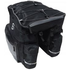 Велосипедная сумка на багажник велоштаны с дождевиком Carruzzo L34F 55L Черная 
