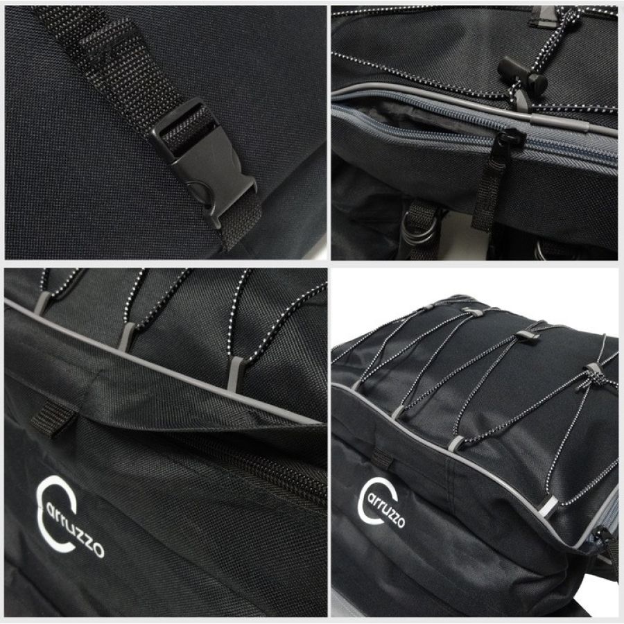 Велосипедная сумка на багажник велоштаны с дождевиком Nobrand L34F 55L Черная