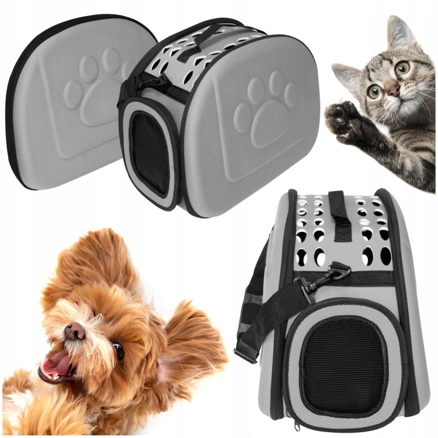 Сумка-переноска для животных Nobrand  Petstory L81B 43x32x28 см Серый
