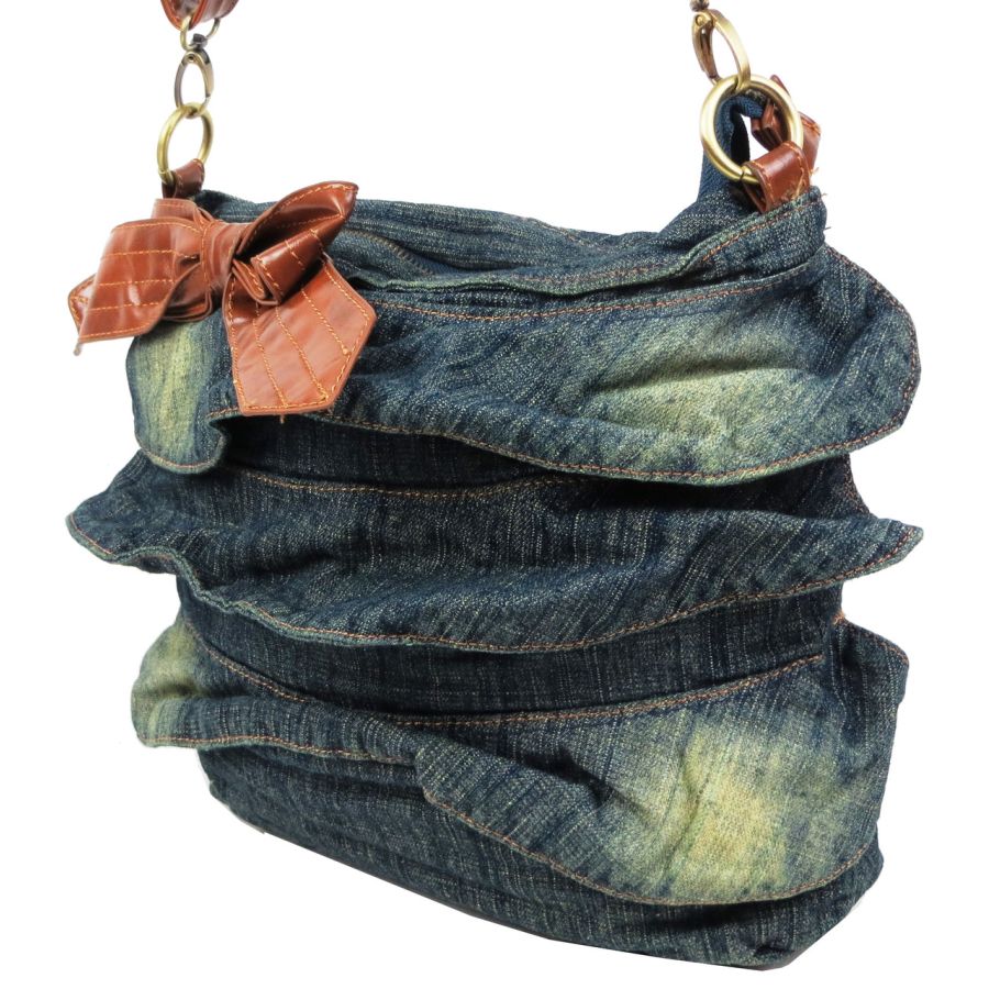 Женская джинсовая сумка Fashion Jeans6012 Темно-синяя