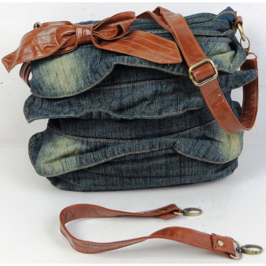 Женская джинсовая сумка Fashion Jeans6012 Темно-синяя