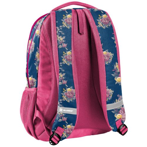 Яркий женский городской рюкзак PASO 18-2808UX 22L Синий с розовым