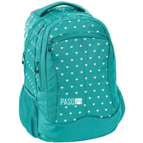 Яркий женский городской рюкзак PASO 18-2808IM16 22L Зеленый