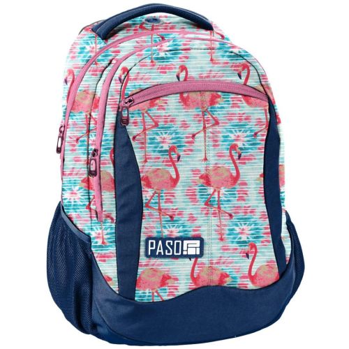 Яркий женский городской рюкзак PASO 18-2808FLA16 22L Разные цвета с фламинго