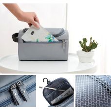 Дорожная косметичка с крючком для подвешивания Edibazzar Серый