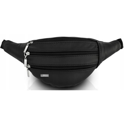 Мужская поясная сумка из кожи Reverse 0058288 Черная