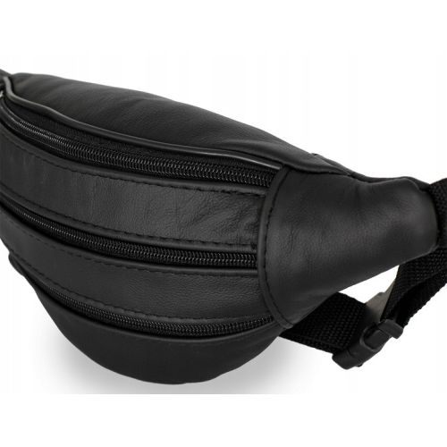 Мужская поясная сумка из кожи Reverse 0058288 Черная