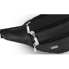 Мужская поясная сумка из кожи Reverse 0058288 Черная