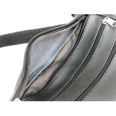 Мужская поясная сумка из кожи Reverse 0058288 Черная