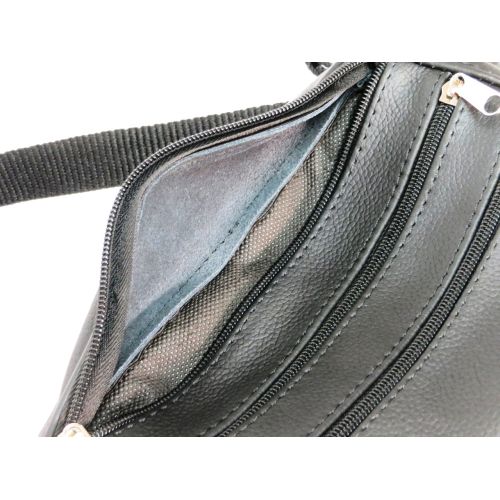 Мужская поясная сумка из кожи Reverse 0058288 Черная