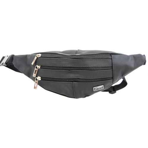 Мужская кожаная поясная сумка Reverse 0058288-2 Черная