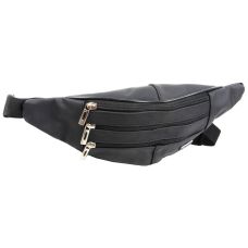 Мужская кожаная поясная сумка Reverse 0058288-2 Черная