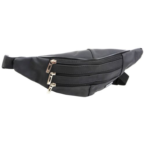 Мужская кожаная поясная сумка Reverse 0058288-2 Черная