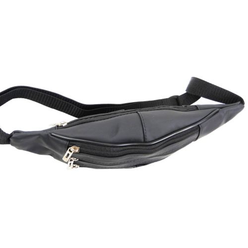 Мужская кожаная поясная сумка Reverse 0058288-2 Черная