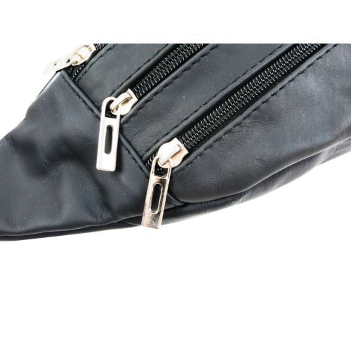 Мужская кожаная поясная сумка Reverse 0058288-2 Черная