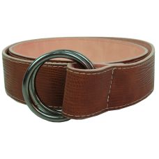 Женский ремень из эко кожи пряжка два кольца Doca 54580  Коричневый