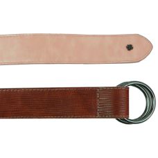 Женский ремень из эко кожи пряжка два кольца Doca 54580  Коричневый