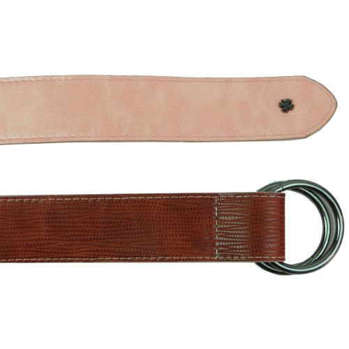 Женский ремень из эко кожи пряжка два кольца Doca 54580  Коричневый