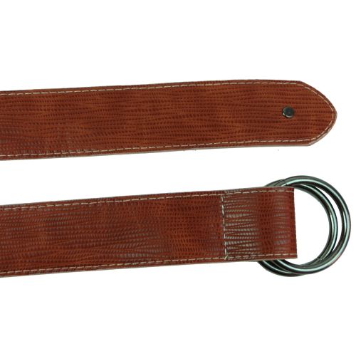 Женский ремень из эко кожи пряжка два кольца Doca 54580  Коричневый