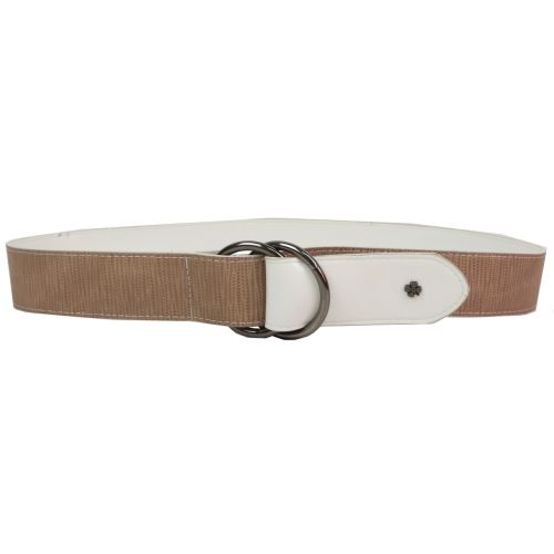 Женский ремень из эко кожи пряжка два кольца Doca 54581 Бежевый