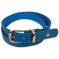 Женский ремень пояс из искусственной кожи Doca 54607 Голубой