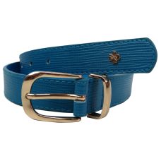 Женский ремень пояс из искусственной кожи Doca 54607 Голубой