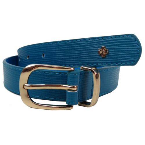 Женский ремень пояс из искусственной кожи Doca 54607 Голубой