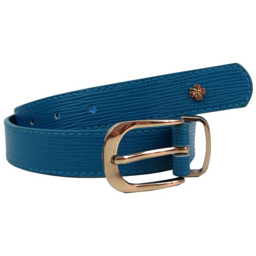 Женский ремень пояс из искусственной кожи Doca 54607 Голубой