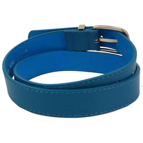 Женский ремень пояс из искусственной кожи Doca 54607 Голубой