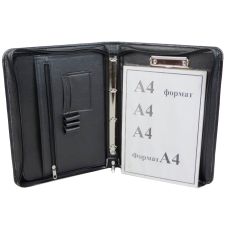 Папка с ручкой деловая из эко кожи Eхclusive 710100 Черная