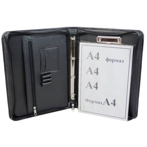 Папка с ручкой деловая из эко кожи Exclusive 710100 Черная